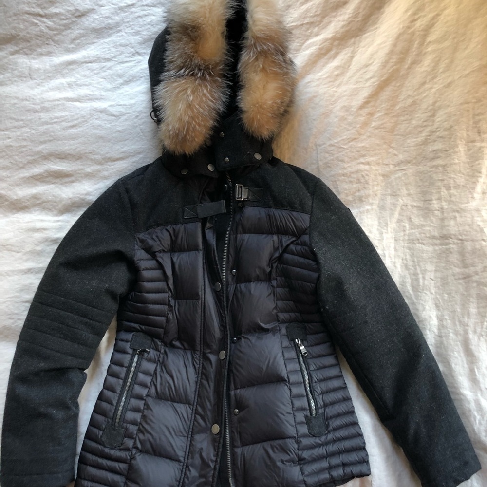 Pajar Down Coat with Fur Trim